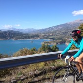 Cycling around the Serre Poncon Lake