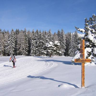 cross country skiing in the Alps