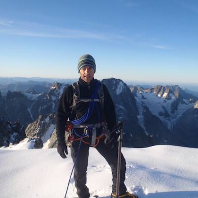 Bernard on the Summit of the Dome des ecrins