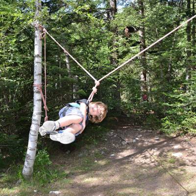 Tree climbing - rope swing