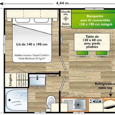 Mobile home on French Alps Campsite 17m2