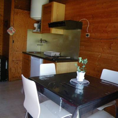 Mountain Chalet on campsite in french Alps
