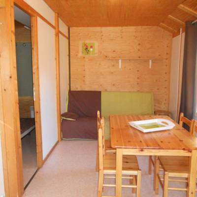 Sun Chalet on campsite in french alps inside
