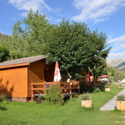 Wood Chalet on Campsite in Ancelle in french Alps