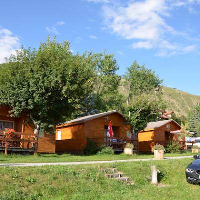 Wood Chalet on Campsite in Ancelle in french Alps