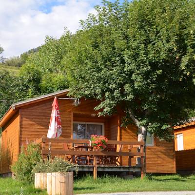 Wood Chalet on Campsite in Ancelle in french Alps