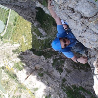 Via Ferrata  - La Motte du Caire - climbing up vie