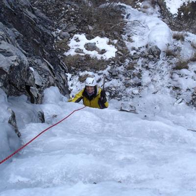 Ice Climbing from above