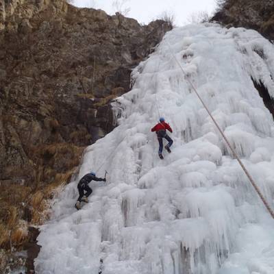 Ice Climbing long shot