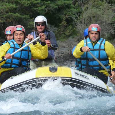 white water rafting in the alps