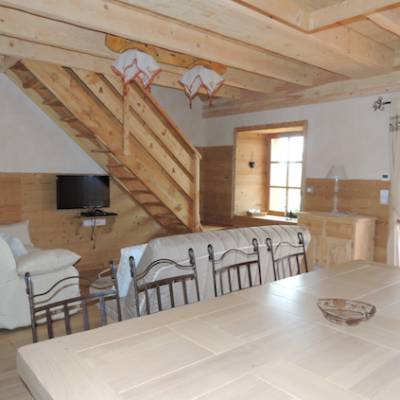 Maries farm in the French Alps living area