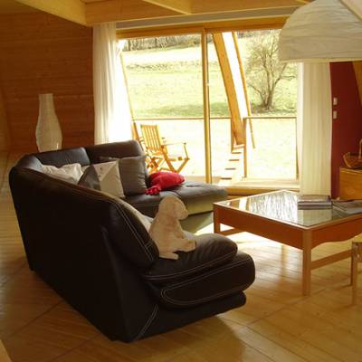 Living Room in the Sunflower Chalet