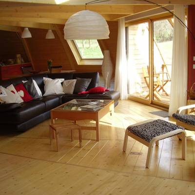 Living Room in The Sunflower Chalet