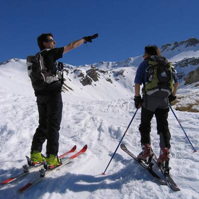 Ski Touring and picking out the summits