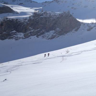 Ski touring in he French Alps
