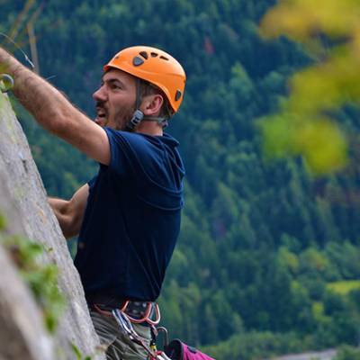 Rock Climbing nearly at the top