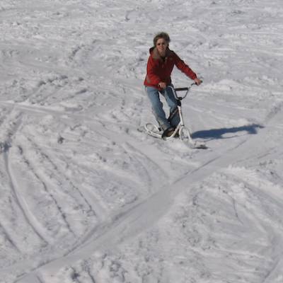 Snowscoot in Orcieres in the Alps