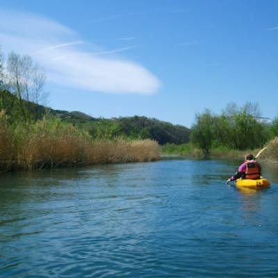 The river durance on sit on top kayaks