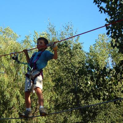 High Ropes Adventure on the wires