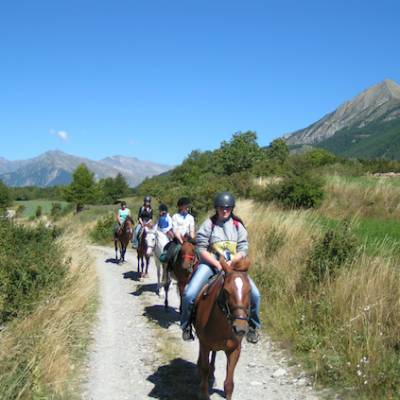 Horse Riding along the col