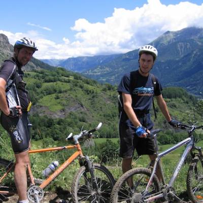 mountain biking in the Alps