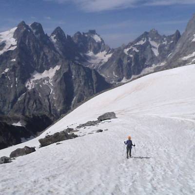 mountaineering glacier in the Ecrins