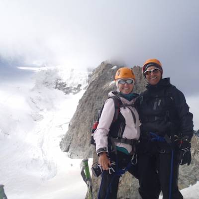 Mountaineering couple Barre des Ecrins