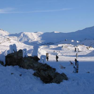 A view of the igloo village