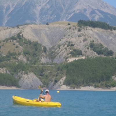 Lake Kayaking on the Lac du Serre Poncon - view mo