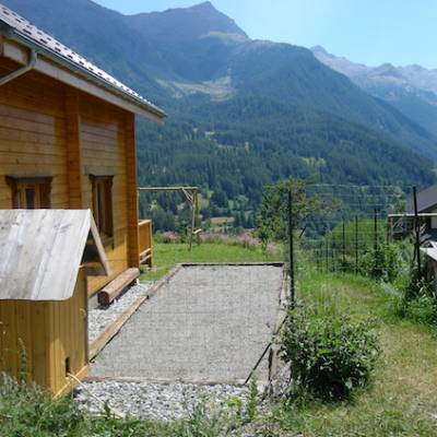 The Counit Chalet near Orcieres ski resort in the Alps view