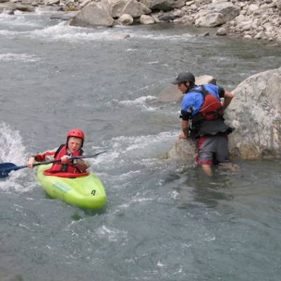 Kayaking beginners course in the Alps