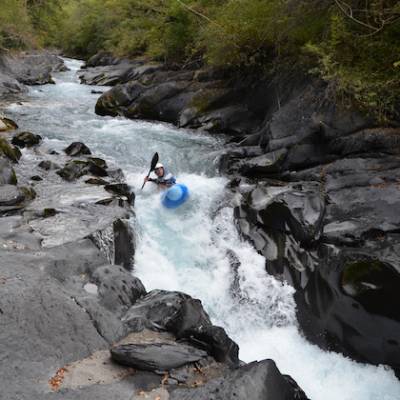 Kayaking white water in the French Alps la bonne